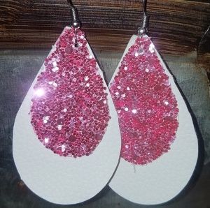 Faux leather earrings